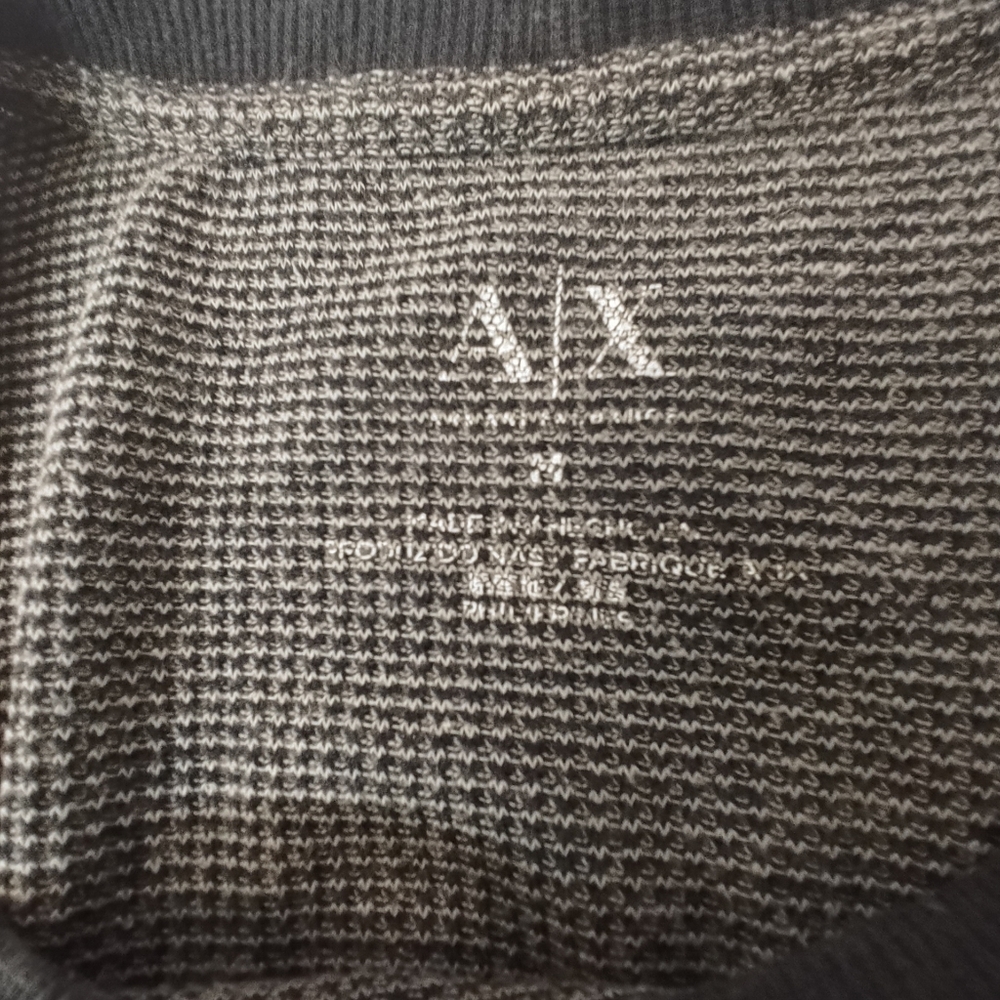 Armani Exchange Mens Waffle Knit Ringer Newyork Milan Pullover Medium Longsleeve - Picture 3 of 11